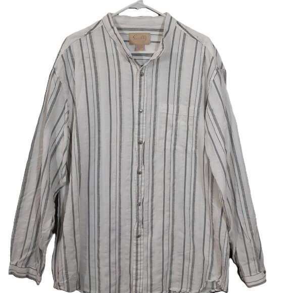 Scully Men's Western Shirt Size XL, Star Buttons, Long Sleeve, 100% Cotton - Picture 1 of 8